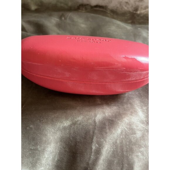 KATE SPADE NEW YORK DARK PINK HARD CLAMSHELL GLASS CASE SO PRETTY - Picture 9 of 12